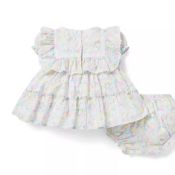 Janie and Jack 100048716 Baby Floral Ruffle Matching Set size 0-3 months NWT - Picture 2 of 14